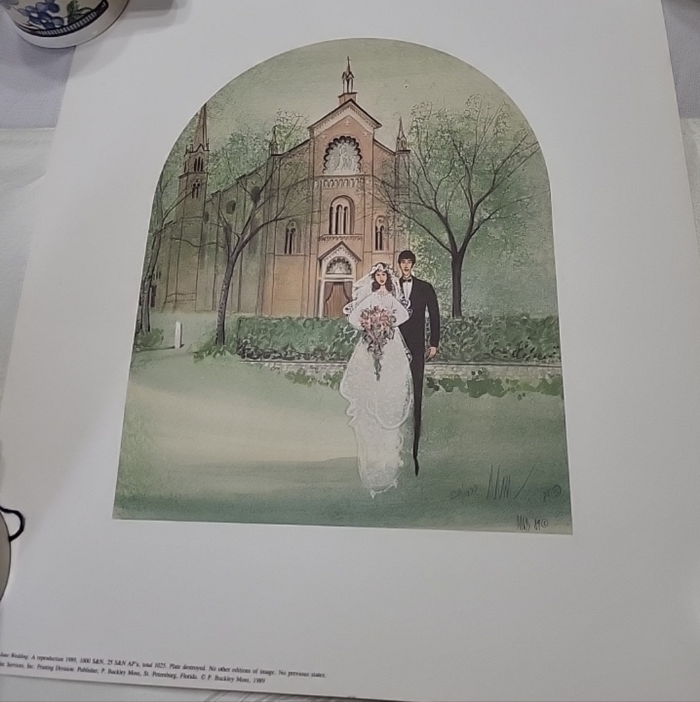 Vintage P. Buckley Moss June Wedding Print